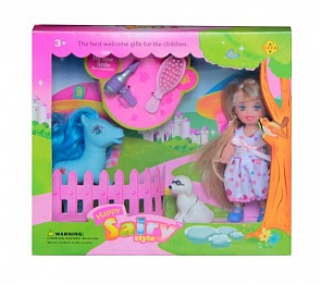 Кукла Defa - Малютка Sairy с пони, высота куклы 10 см (Defa Lucy, 6016d)